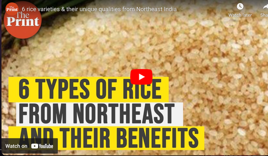 Image of youtube video explaining the 6 varieties of rice from the North East of India