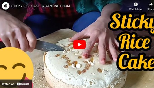 Image of youtube video on how to make sticky rice cake by Yanting Phom