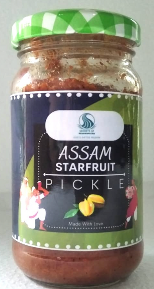 Image of Assam Star Fruit Pickle from Secretsofbrahmaputra.com. Secrets of Brahmaputra sells natural, organic and healthy food that includes organic rice, spices, pickles, teas, bamboo products and other natural items.