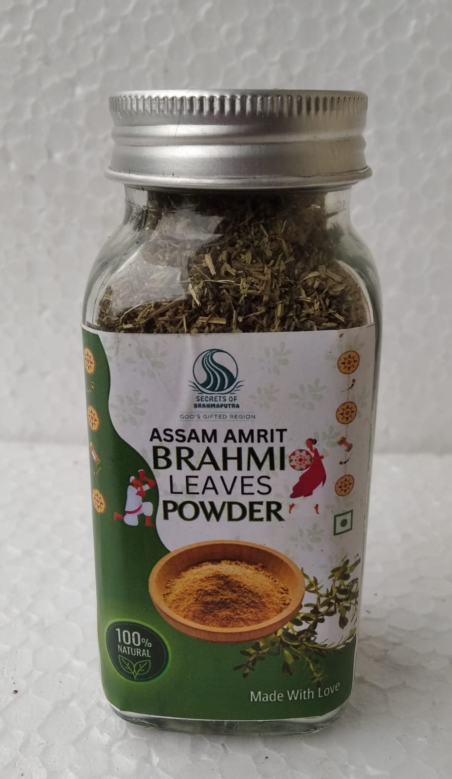 Image of Assam Amrit Brahmi Leaves Powder. From secretsofbrahmaputra.com