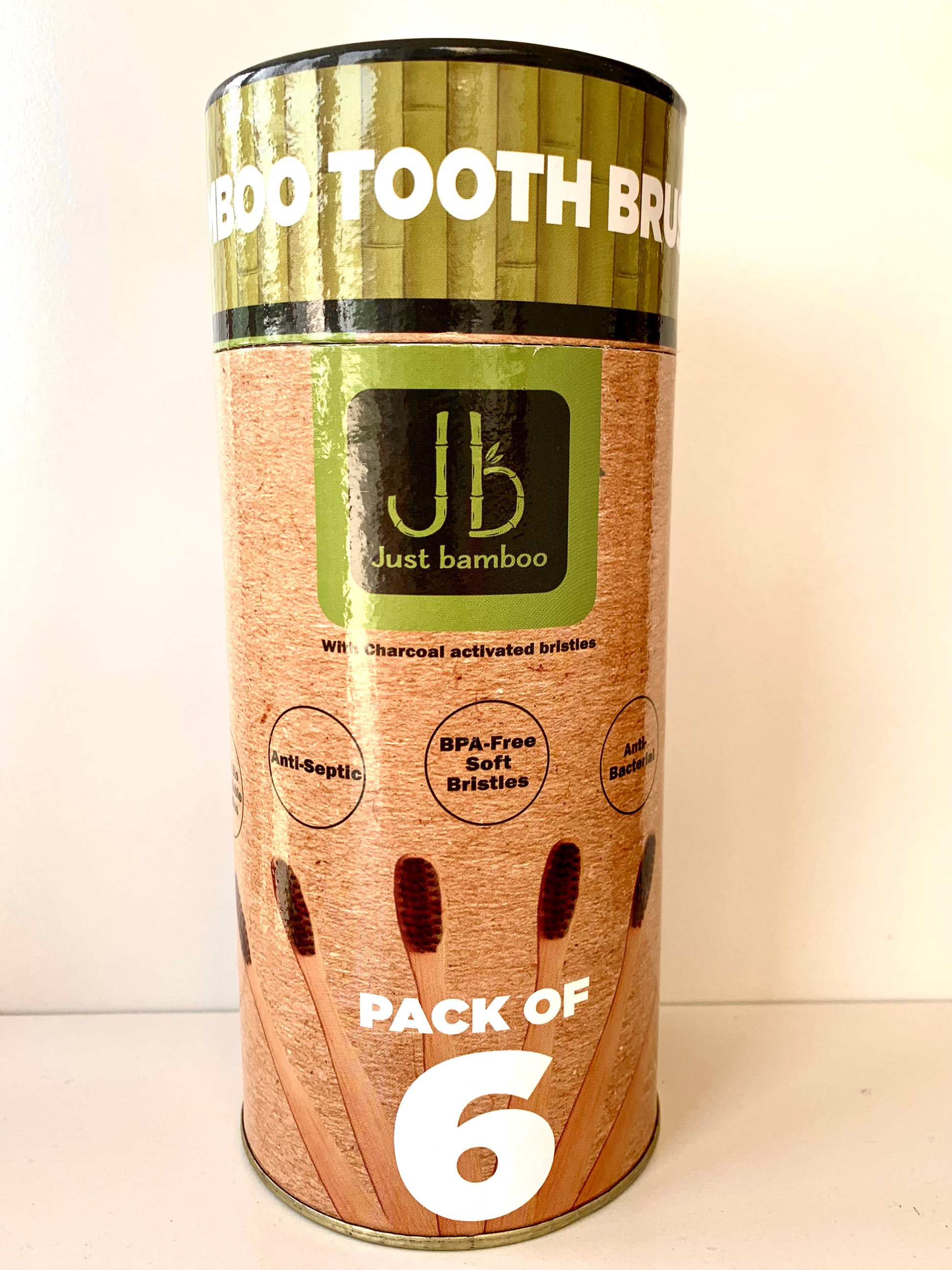 Image of Image of Natural Eco Friendly Bamboo Tooth Brush Pack of 6 from secretsofbrahmaputra.com 100% natural and eco friendly ;antimicrobial properties. A great alternative to plastic.