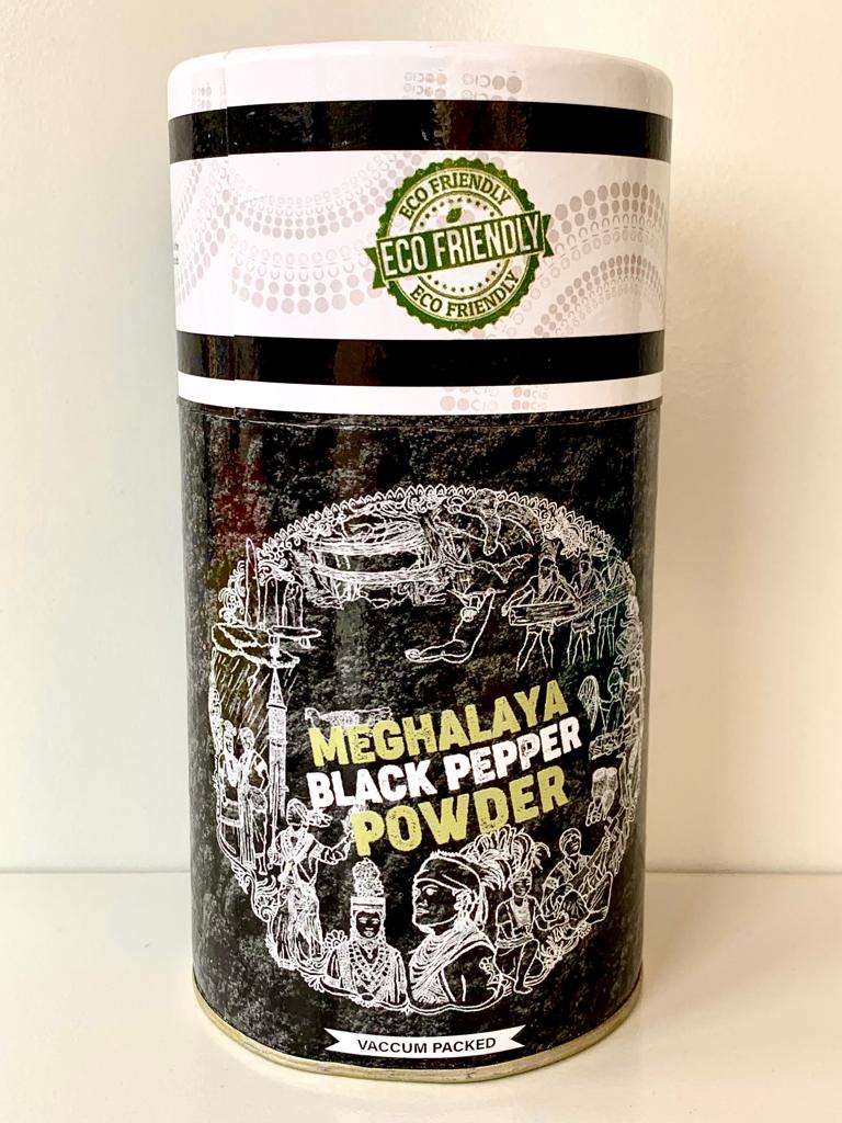 Image of Meghalaya Black Pepper Powder. Secrets of Brahmaputra sells natural, organic and healthy food that includes organic rice, spices, pickles, teas, bamboo products and other natural items.   