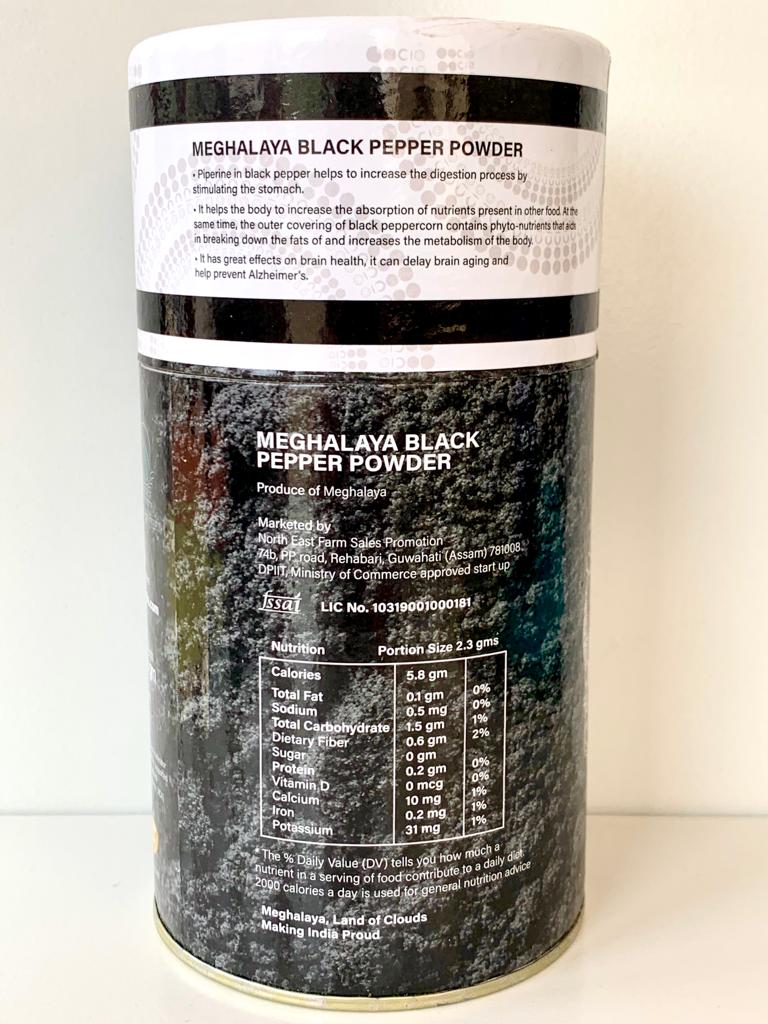 Image of Meghalaya Black Pepper Powder. Secrets of Brahmaputra sells natural, organic and healthy food that includes organic rice, spices, pickles, teas, bamboo products and other natural items.   