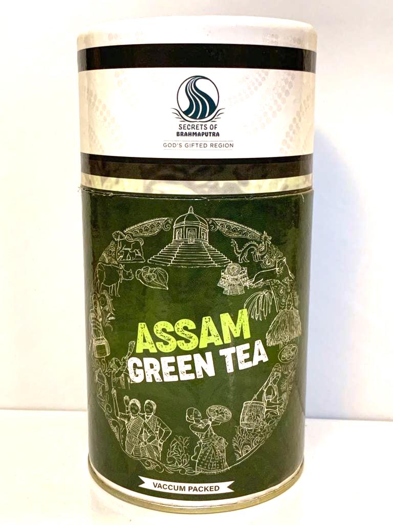 Image of Assam Green Tea from the Secrets of Brahmaputra Product Image. Secrets of Brahmaputra sells natural, organic and healthy food that includes organic rice, spices, pickles, teas, bamboo products and other natural items.