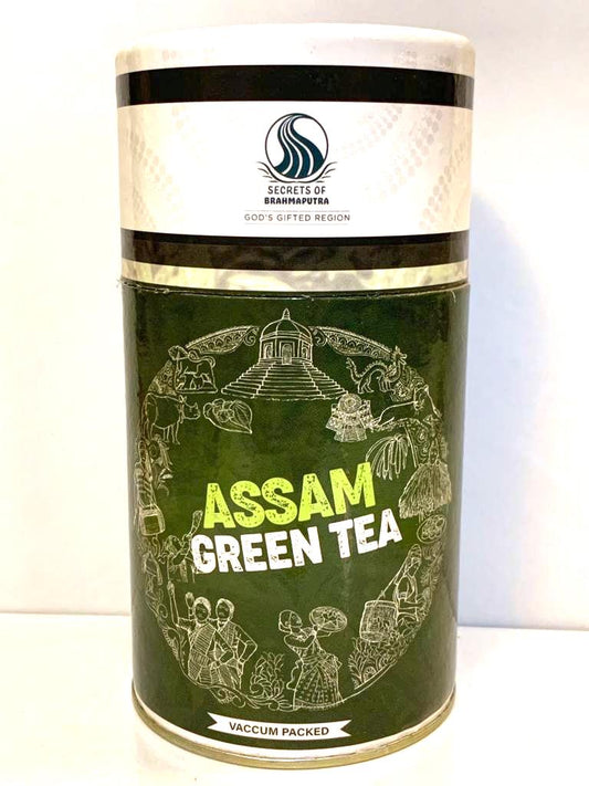 Image of Assam Green Tea from the Secrets of Brahmaputra Product Image. Secrets of Brahmaputra sells natural, organic and healthy food that includes organic rice, spices, pickles, teas, bamboo products and other natural items.